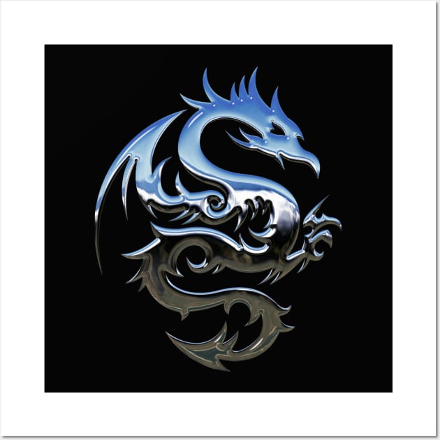 Blue Dragon Wall Art by  Colorful&Goldie